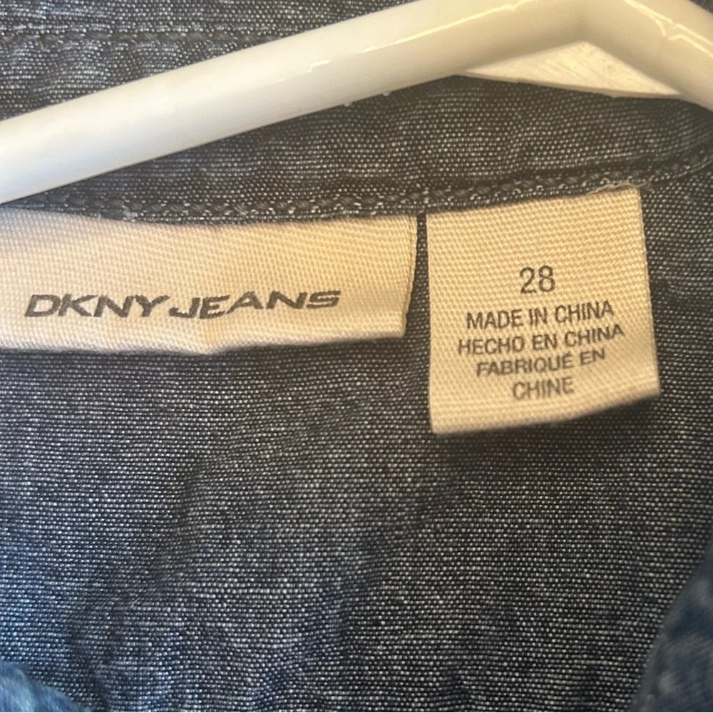 DKNY  Belted Denim Blue Romper, Size 28 - Picture 9 of 15
